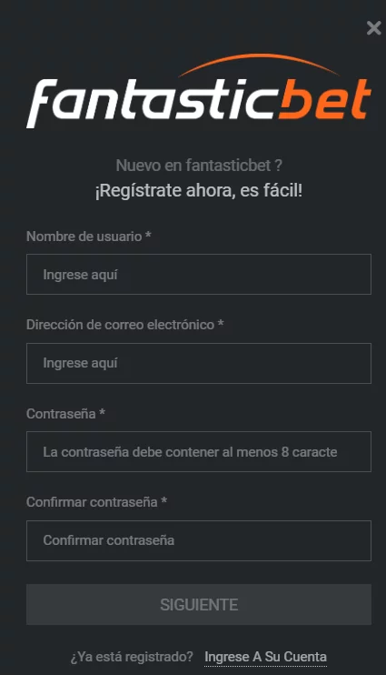 fantasticbet Registro en la app